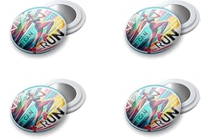 VERY IMPORTANT RUNNER - Pack de 4 Imanes Deportivos con Bolsa Impermeable - Imanes Sujeta Dorsales para Running y Triatlón 18mm - Sujeción Segura Sin Agujeros en la Ropa - Diseño I Can Run