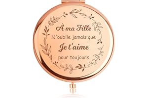 Koudindg Cadeau Fille, Cadeau pour Ma Fille, Idee Cadeau Ado Fille, Cadeau Mere Fille, Miroirs de Poche pour Fille, Cadeau Anniversaire Fille, Cadeau Noel Fille, Cadeau Fille Noel