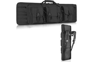 SJASD Gewehrtasche,waffentasche abschließbar 2 langwaffen,waffentasche Pistole doppelt,Double Rifle Bag mit Pouches Compartments,für Outdoor Tactical Gewehr und Staubdicht Jagd Schießen