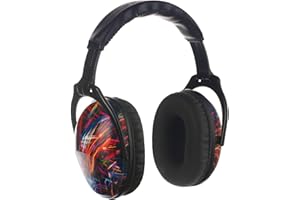 PROTEAR Kids SNR 28Db Riduzione Del Rumore Protezione Per Orecchie Cuffie Di Sicurezza, Protezione Per Le Orecchie Regolabile Per Bambini(Fuochi d'artificio Neri)