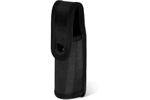 TOYMIS Porta Spray al Peperoncino, Fondina Spray con Patta Superiore per Cintura di Servizio Fondina Spray al Pepe per MK3 MK4 Accessori per Cintura di Polizia per la Sicurezza della Polizia (Nero)