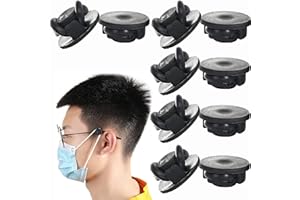 KFGJ Maskenhalterung, Maske Ohrhaken Brille, 10 Stück, Grip & Bender Maskenhalter aus Silikon zur Entlastung der Ohren über Nacken und Hinterkopf，Einstellbarer rutschfeste (NAUXIU)