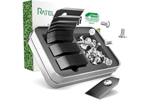 RATEL Titan Klingen, 45 pcs Automower Messer Titan Ersatzklingen aus mit Anti-Rost-Titanbeschichtung und Rostfreie schwere Schrauben, passen für 105,310,315,320,420,430x Rasenroboter uvm-Schwarz