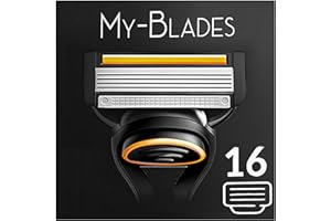 Żyletki My-Blades® kompatybilne z Gillette Fusion 5, mniej plastiku, przyjazne dla środowiska, 16 wysokiej jakości wkładek z 5 ostrzami każda