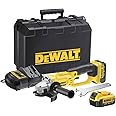 Dewalt DCG412M2-GB XR Lithium-Ion Cordless Angle Grinder with 2 x 4Ah Batteries, 18V, 46.2cm x 31.4cm x 18cm, Multicolor