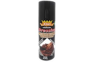 MG Lavorazione artigianale pelle e cuoio Rinnovatore Spray per Scarpe o Abbigliamento in camoscio, Crosta, Nabuk, Colore: Nero, Marca: King, Formato: 200 ml