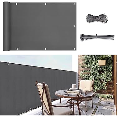 Klem Luifel NOOR Zijmarkies Inkijkbescherming – 100x350 Cm, Antraciet, Waterafstotend, Voor Balkon, Terras En Tuin, Incl. Bevestiging Windscherm Markies