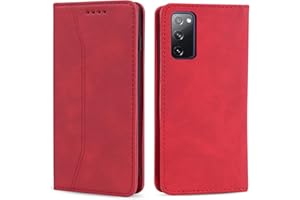 OKZone Etui kompatybilne z Samsung Galaxy S20 FE, magnetyczne skórzane etui na telefon komórkowy Samsung Galaxy S20 FE, wysokiej jakości skórzane etui z klapką, składane przegródki na karty, odporne