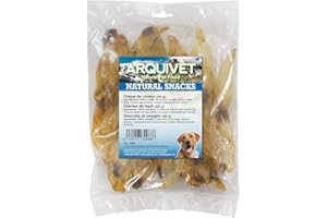 Arquivet Orejas de Conejo (Bolsa 250 g) - Snacks 100% Naturales para Perros - Premios, recompensas, chuches, golosinas, chucherías caninas - Ayuda a la Limpieza Dental