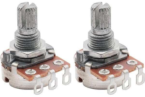 Musiclily Métrique Mini Potentiomètre A250K Audio Log Axe Cannelé pour Guitare électrique et Basse (2 pièces)