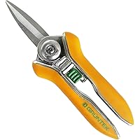 GRÜNTEK Rosen-Pflanzenschere COLIBRI 170 mm Edelstahlklingen mit Zink-Legierung Blumenschere mit Soft-Touch Ergo-Griff…