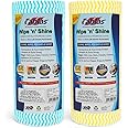 FABLAS Kitchen Towel Roll - Non-Woven, Reusable, Super Absorbent & Lint-Free | 160 Wipes (Pack of 2) - Perfect for Cleaning, Kitchen Accessories & More | Alternative to Microfiber & Tissue Rolls