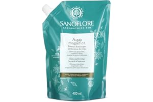 Sanoflore Recharge Aqua Magnifica, Lotion Tonique Bio Purifiante, 400 ml, Pour Peaux Sensibles, Mixtes et Grasses
