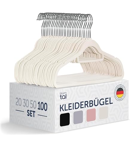 ElitVita Kleiderbügel Samt Kleiderbügel Mit Antirutsch Einkerbungen Und Drehbarer Haken 10 Tlg Fuer Erwachsene Anzugbuegel Jackenbuegel S0cee0q6