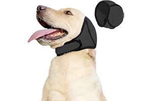 PAWIVID Hundeohrmuffs & No Shake Ear Wrap für Hämatom, Baden, Trocknen & Linderung von Lärmangst - Elastischer wasserdichter Gehörschutz mit beruhigendem Hoodie-Design für Pflege (Grau, Small)