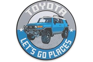 OPEN ROAD BRANDS Toyota FJ Cruiser Let's Go Places Round Metal Sign - Fun Toyota Sign for Garage, Shop or Man Cave