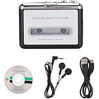 Lecteur de Cassettes Portable, Capture de Convertisseur de Cassette en MP3 Via USB, Convertisseur de CD de Musique Audio…