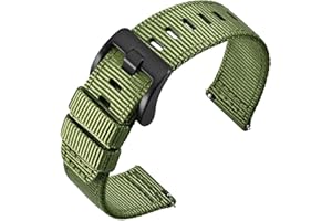 ANNEFIT Cinturino Orologio Nylon 18mm 19mm 20mm 22mm 24mm, Cinturini per Orologi Militari a Sgancio Rapido per Uomo Donna