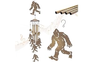 VOVKOKC Bigfoot Wind Chimes Outdoor Sasquatch Decor, Deep Tone Soothing Melodic Tones Windchime, Memorial Wind Chimes for Outside with Big Foots Wind Catcher,Best Gifts for Mom/Grandma Garden Patio Decoration