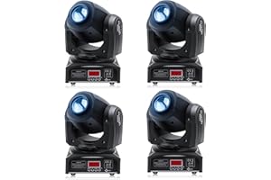 HOLDLAMP Cabeza Móvil LED Spot Beam Discoteca 30W dmx512 RGB Luz del Partido la Iluminación del Escenario con 8 Patrones de Efecto de Luz para Bar Fiesta Navideña Halloween - 4 PCS