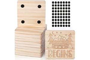 12 Pack Unfinished Wood Coasters, GOH DODD 4 Inch Square Blank Wooden Coasters Crafts Coasters for DIY Architectural Models Drawing Painting Wood Engraving Wood Burning Laser Scroll Sawing