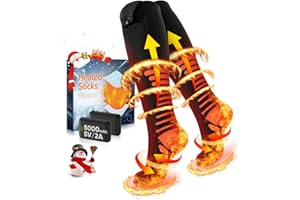 VIWKO 2026 Calze Riscaldate Aggiornati, 5000mAh 5V Calze Riscaldanti Ricaricabili, 3 Impostazioni di Calore & Riscaldamento a 360 ° Calzini Riscaldati Lavabili per Sci Caccia Escursioni