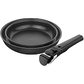 ZWILLING Unlock kızartma tavası seti 3 par&ccedil;a (24, 28 cm + sap) seramik kaplamalı, al&uuml;minyum