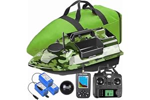 YLLLLY 12000mAh 500m GPS futterboot mit 3 Katapultbuchten. Köderboote zum Karpfenangeln mit GPS, 16 Speicherpunkten, mit Handtasche, Antennen, Propeller und andere