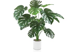 INSANYJ Monstera konstgjorda växter stor, 80 cm hög, 24 grenar, konstgjord växt, Splitphilo, i kruka, konstgjorda växter, pla