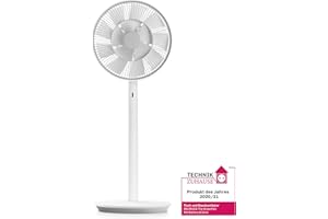 BALMUDA The GreenFan | Stand-/Tischventilator | DC Motor | Leise 13 dB bei Minimum | 1.5W Energie Sparen | 15m Reichweite | Design | Made in Japan | EGF-1700 (Weiß x Grau) 2021 Neues Modell