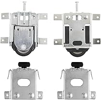 2 Galets Porte Coulissante à Double Roulement – Pour Porte De Garage, Armoire, Placard, Rail De Chariot