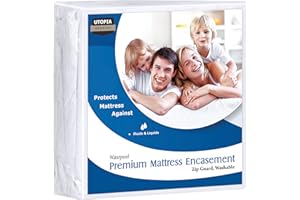 ‎UTOPIA BEDDING Utopia Bedding 120 GSM Waterproof Box Spring Encasement, Breathable, Zippered, Bed Bug Proof Mattress Protector, Fits 11 Inches Deep, Easy Care (King)