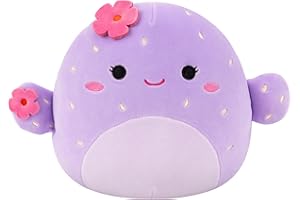 Squishmallows Original 7.5-Inch Adrienne the Purple Barrel Cactus | Collectable Cute Plush Toy, Cuddly Toys for Children, Soft Toys, Cute Teddies Suitable for Girls and Boys Ages 3