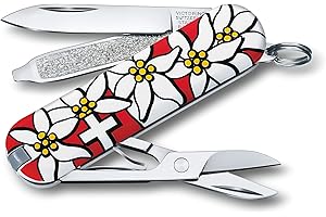 Victorinox, Classic SD, Navaja Multiuso Suiza, Cuchillo bolsillo, Regalo, 7 Funciones, Hoja pequeña, Lima de uñas