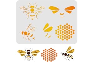 FINGERINSPIRE Pochoir en Nid D'abeille de Grande Taille 29.7 x 2.1cm Réutilisable Peinture à Faire Soi-même Motif Nid D'abeille Pochoir pour Décoration de Cadeaux Chemises à Faire Soi-même