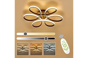 XEMQENER LED Ceiling Lights, 52W Dimmable Chandeliers Ceiling Light with Remote & Memory Function,Modern LED Ceiling Lamp Color and Brightness Adjustable for Living Room Bedroom Kitchen Hallway Office