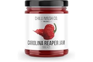 CHILLI MASH CO. Carolina Reaper Chilli Jam | Chilli Mash Company | World's Hottest Chilli Jam - Extremely Hot | Vegan and Vegetarian Friendly | 250 ml