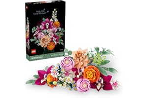 LEGO Botanicals Pembe Çiçek Buketi 10342 – Yetişkinler için Gül, Papatya, Orkide, Mürver Çiçeği, Düğün Çiçeği gibi 9 Farklı Çiçek İçeren Çiçek Yapım Seti (749 Parça)