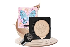 EHIOG Cushion CC Cream con Testa a Fungo – Fondotinta Liquido Coprente, Correttore Imperfezioni, Idratante, Effetto Pelle Naturale (Bianco avorio)