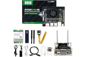 Yahboom Jetson Orin NX 8GB Development Kit 117 Tops WiFi 256GB SSD Ubuntu 22.04 System AI Smart Robot Kit Heat Dissipation Suitable for Electronic Projects, Programmierung (Orin NX 8GB Cam ADV Kit)