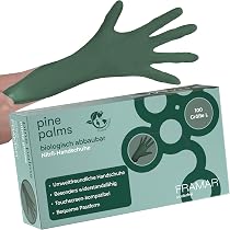FRAMAR Einmalhandschuhe Grün, Nitrilhandschuhe L, Friseur, 100 Stück