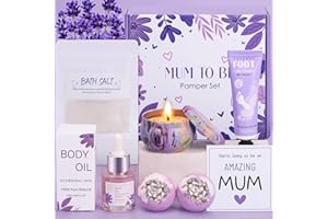 TUDOU Baby Shower Gifts, Mum To Be Gifts, New Mum Pamper Kit Gifts, Relaxation Self Care Package Spa Hamper Mummy Pregnant Presents, Natural Organic Vegan