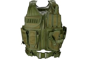 ‎PROCASE ProCase Taktische Sturmweste Jagd Armee Weste Herren, Militär Airsoft Paintball Tactical Vest Barbarians Molle Einstellbar Einsatzweste für Camping Wandern CS Feld Outdoor Combat Training