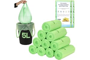 YOMKILU 200 stycken biologiska soppåsar 5 l