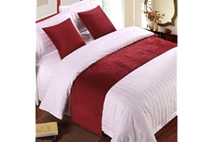 DAYDAY helper Velvet Bed Runner for Foot of Bed Bed End Towel Cover Bedding Protection Bedspread Throw Decor Bed Scarf for Hotel Bedroom, 260x50cm
