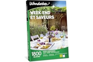Wonderbox - Coffret Cadeau - Week-End ET Saveurs - 1800 séjours gourmands en hôtel 3 étoiles, châteaux, manoirs, Belles demeures de Charme.