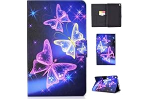 LMFULM® Case for Amazon Kindle Fire HD8 2016/2017 (8.0 Inch) PU Leather Ultra-Thin Magnetic Case Sleep/Wake Function Beautiful Butterfly Pattern Stent Function Holster Flip Cover
