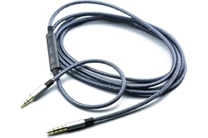 HANSNBY Audiokabel für JBL Tune 710BT, 600BTNC, Live 660NC, 460NC, E45BT E55BT E65BTNC Kopfhörer, Lautstärkeregler Mikrofon für Android-Smartphones
