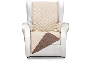 Martina Home Milano Funda Cubre Sofá, Protector para Sofás Acolchado Reversible 1 Plaza/Relax Beige/Marrón