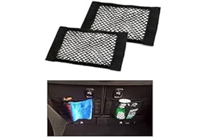 Ruesious Red de Almacenamiento de Troncos, [2 Pack] Red de Almacenamiento de Autos - Botellas, comestibles, almacenaje Agregar organizadores para Carro de automóviles
